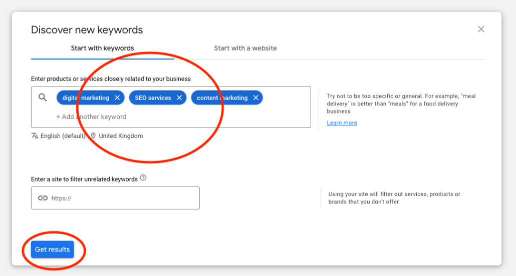 Digital Marketing Related Keywords, Google Keyword Planner - tecHHale
