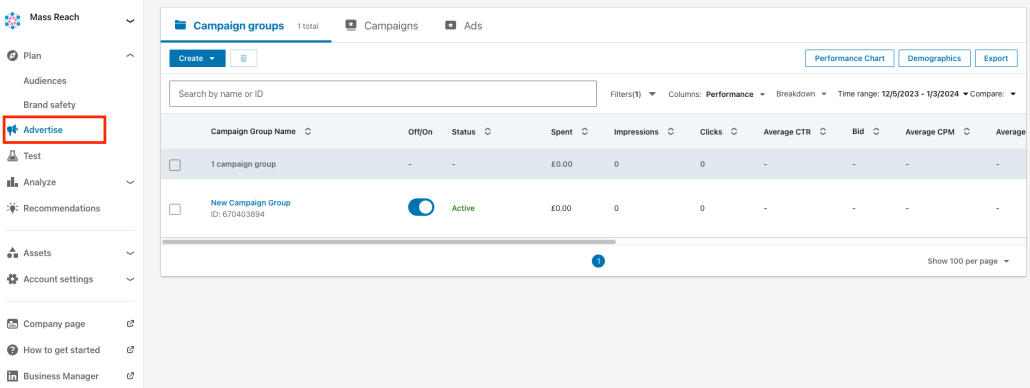 Advertising on LinkedIn - Mass Reach