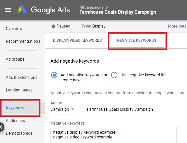 Mistake #6: Not Adding Negative Keywords in Google Ads - Mass Reach