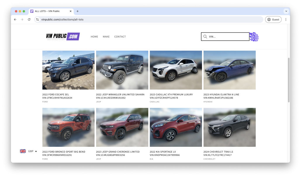 VIN Public Shopify Store Design - Mass Reach