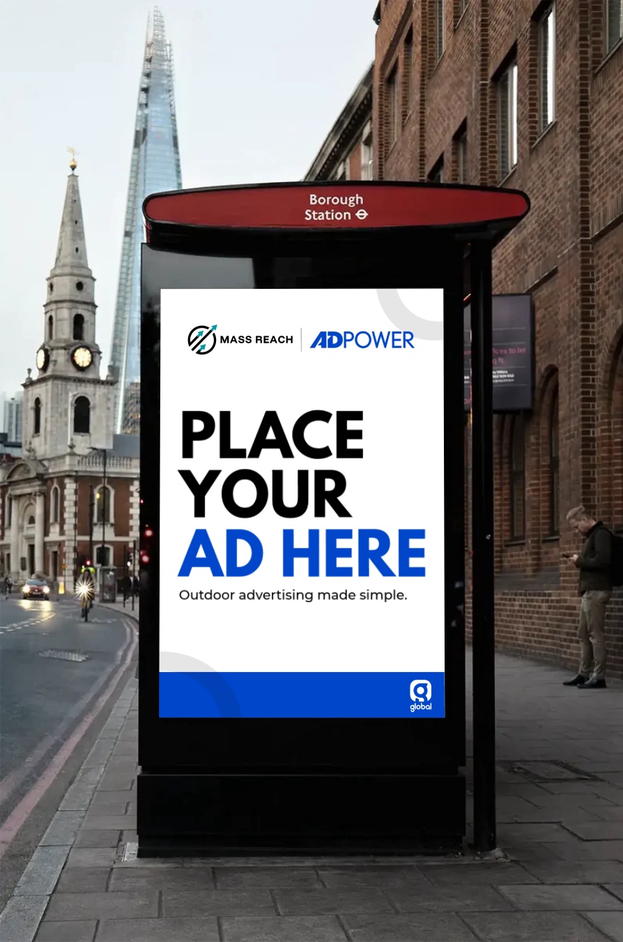 AdPower London Bus Stop Digital Ad - Mass Reach