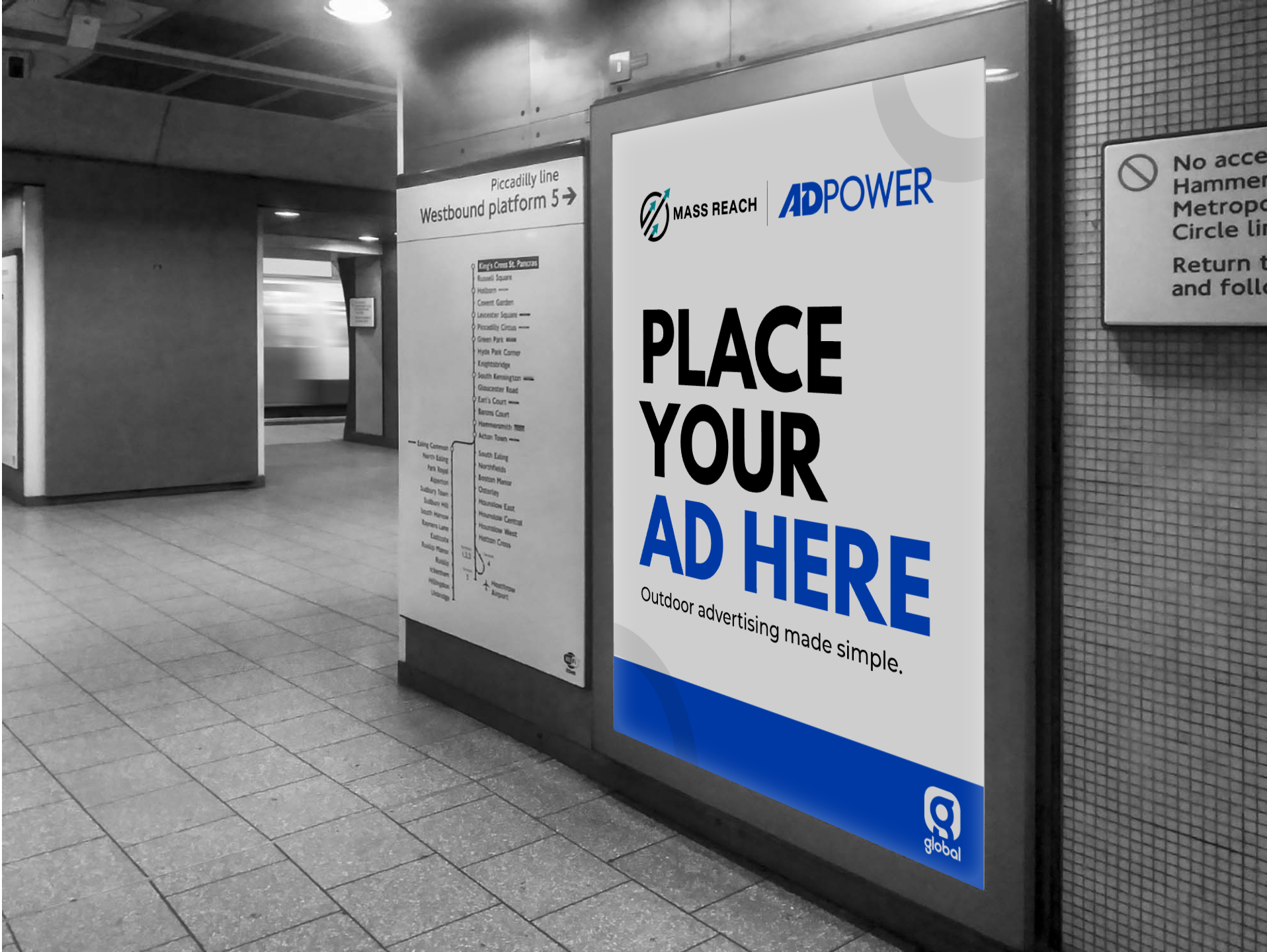 AdPower London Underground Ad - Mass Reach